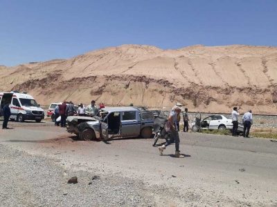 مصدومیت ۸ نفر در تصادف دو خودرو سواری در محور آرادان _ گرمسار