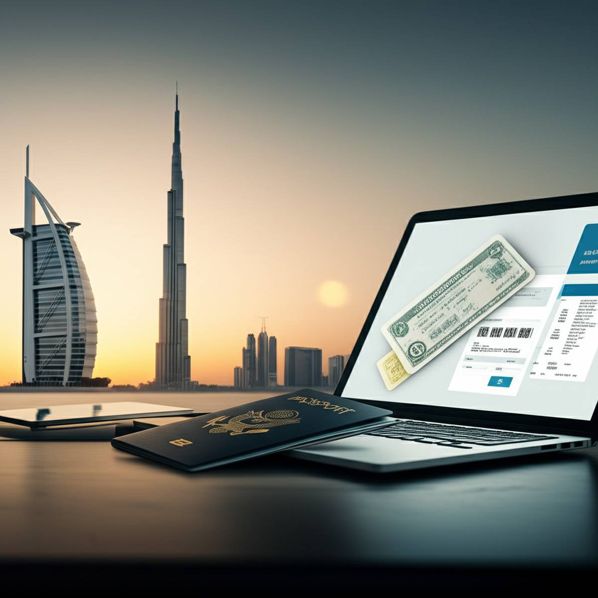 مراحل درخواست آنلاین ویزا الکترونیک امارات