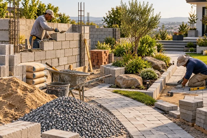 مصالح لازم برای دیوارکشی و محوطه سازی